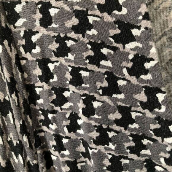 NEW YORK AND CO Midi Dress Womens L Black Gray Houndstooth Print Office Business - Picture 6 of 10